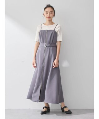 earth music&ecology ダブルジップキャミドレ Gray