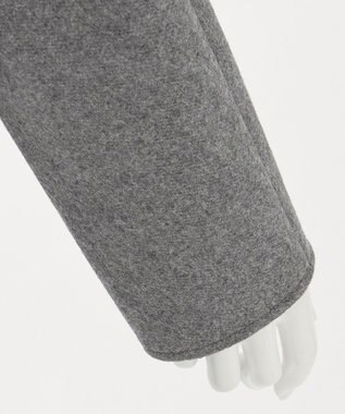 23区 【エステータ】ウールツイルジャージー スリットネック ブラウス グレー