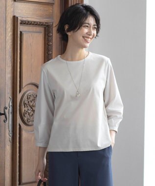  プレーティングジャージー タックスリーブ カットソー