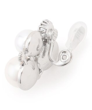 23区 パールMIXトライアングル イヤリング シルバー系