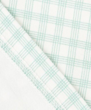 組曲 KIDS 【80-100㎝】シャーリングチェック トップス ミント系5