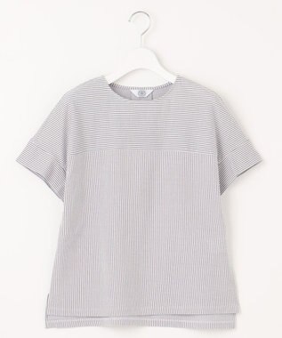 J.PRESS LADIES L 【WEB限定カラーあり・抗菌消臭・吸水速乾】サッカージャージー フレンチスリーブ カットソー ライトグレー系1