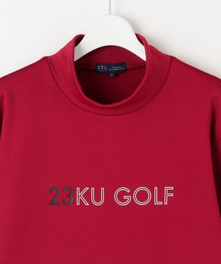 23区GOLF 【MEN】ストレッチ裏フリース モックネック レッド系
