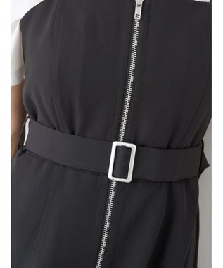 earth music&ecology ダブルジップキャミドレ Black