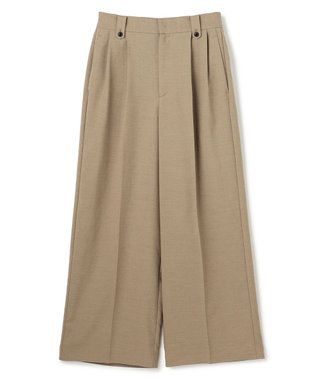UNFILO 【セットアップ着用可】TENNEN TOUCH タックワイドパンツ カーキ
