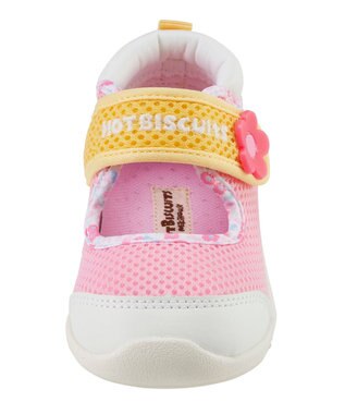 MIKI HOUSE HOT BISCUITS 【14-15.5cm】 ワンストラップ風 ダブルラッセル セカンドベビーシューズ マルチカラー