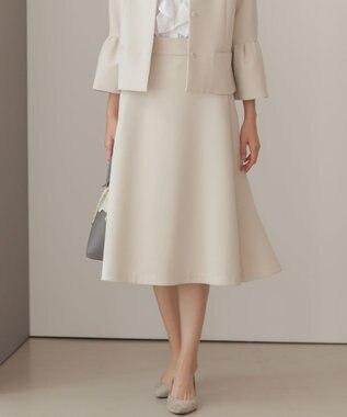  【KUMIKYOKU NAVY】コンフォータブルドレープ フレアスカート