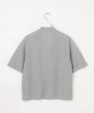 J.PRESS LADIES Vis/Peスパーク ハーフスリーブ ニットジャケット グレー系