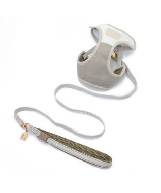 PET PARADISE シンプル リード付きハーネス 【Ｓ】 ベージュ