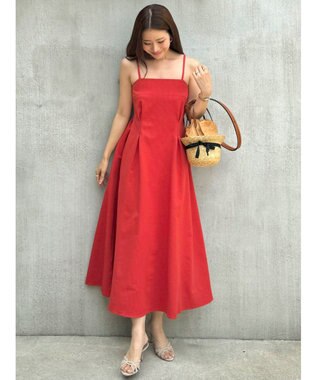 Green Parks バックデザインキャミワンピース Red