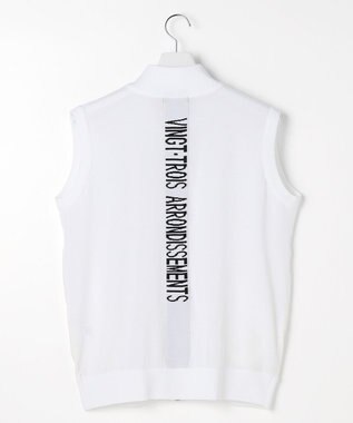 23区GOLF 【MEN】ニットコンビベスト ストレッチ レイヤードにおすすめ ホワイト系