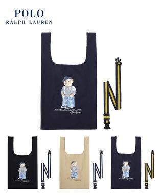 MOONBAT 【2WAY/撥水】POLO RALPH LAUREN(ポロ ラルフローレン)  ベルト付きレインバッグ フレンチベア ネイビーブルー