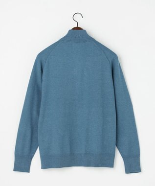 JOSEPH ABBOUD 【チクチクしない/イージーケア/3シーズン対応/サスティナブル】SNOWY  スタンドジップカーディガン ターコイズブルー系