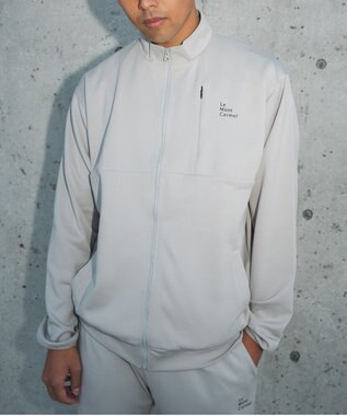 SHARE PARK MENS 【UVカット・吸水速乾・ストレッチ・軽量・アンチピリング 】ダンボールトラックジャケット（L・XLサイズ） ベージュ系