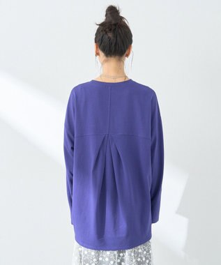 earth music&ecology ラウンドルーズロンＴ Blue