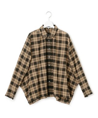 23区 S 【WEB&一部店舗限定】シアーコットン チェック シャツ ブラックチェック