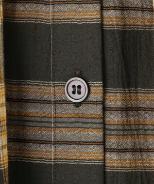 23区 S 【WEB&一部店舗限定】シアーコットン チェック シャツ ブラックチェック