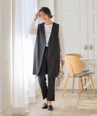 ANY 【ストレッチ/セットアップ可】イージィケアストレッチジレ ブラック