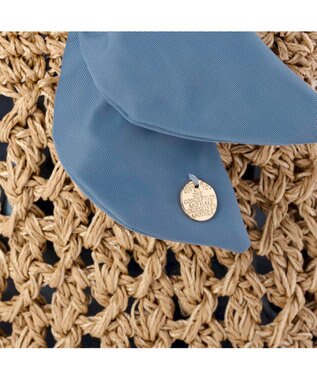 UNBILLION カシュカシュ cachecache / 下がりリボン柄編みトート ブルー