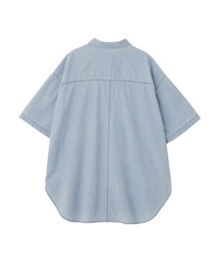 AMERICAN HOLIC Ｗポケット半袖デニムシャツ Light Indigo