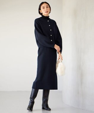 自由区 【WEB&一部店舗限定】スムージーニット カーディガン ネイビー