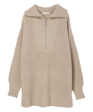 Green Parks Ｚｉｐ付きアゼニットチュニック Mocha