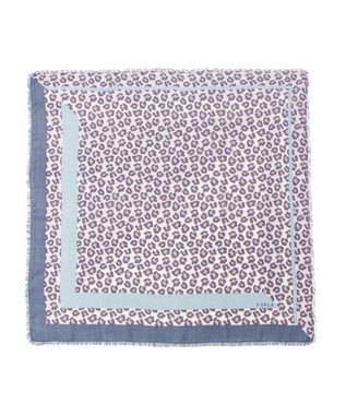 MOONBAT FURLA(フルラ）レオパードウールスカーフ 80×80㎝ グレー