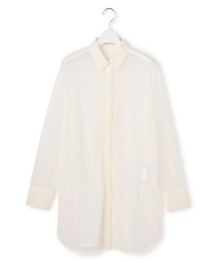 ICB L ハイゲージチュール ロングシャツ オフホワイト