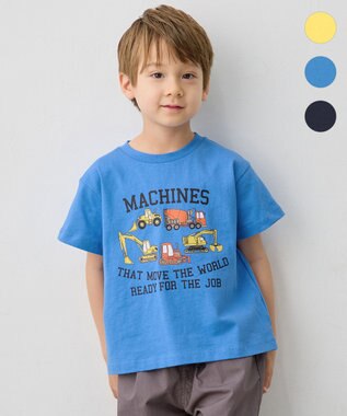 ANY KIDS 【綿100％】はたらく車プリント 半袖Tシャツ
