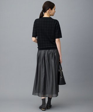 自由区 ジオメトリックアセテート プルオーバー ブラック