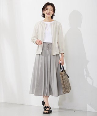 J.PRESS LADIES 【WEB限定・A4サイズ収納可】 マダガスカルラフィア トート バッグ ブラック系2