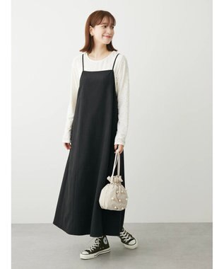 Green Parks ２ｗａｙ起毛キャミワンピース Black