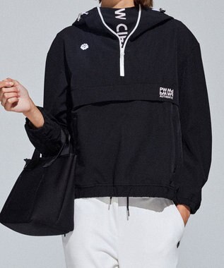 PW CIRCULUS 【 伸縮性あり 】【WOMEN】シャーリングアノラック ブルゾン ブラック系