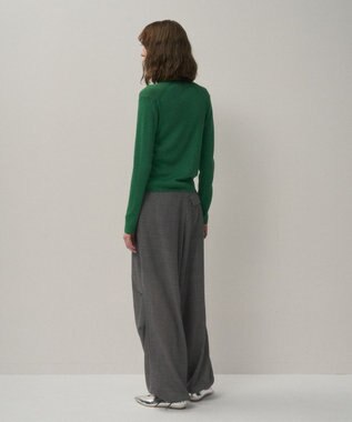 ATON RAMIE WOOL RIB | リブポロセーター GREEN