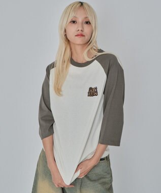 WEGO 【ユニセックス着用ITEM/MLサイズ展開】別注BENDAVISグラフィックラグランT（7S） ホワイトアイボリー