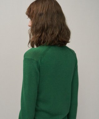 ATON RAMIE WOOL RIB | リブポロセーター GREEN