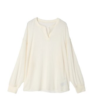 earth music&ecology シアーリブドルマンプルオーバー Off White