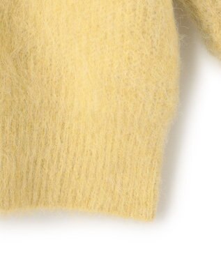 UNFILO アルパカシャギー Vネックカーディガン イエロー