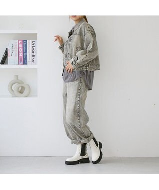 MODE ET JACOMO <carino>サイドゴアビジューショートブーツ アイボリー