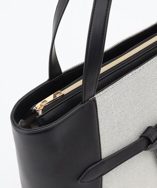 ANY SIS キャンバスコンビトート バッグ ブラック