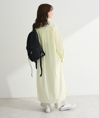 Green Parks ＵＶカットシャツワンピース Stripe Yellow
