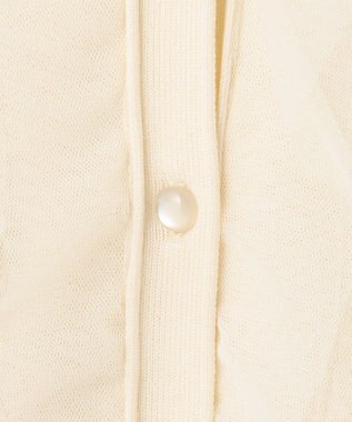 Feroux 【ご好評につき今季も登場！】チュールコンビパフスリーブ ニット アイボリー系