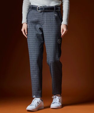 23区GOLF 【WOMEN】ガンクラブチェックテーパードパンツ ブラック系3
