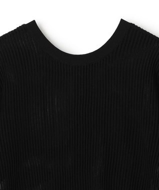 BEIGE， LEPIDO / 前後2WAY シアー編みニット Black