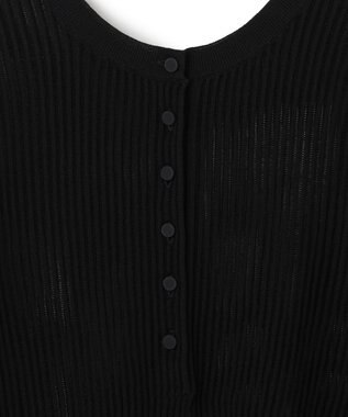 BEIGE， LEPIDO / 前後2WAY シアー編みニット Black
