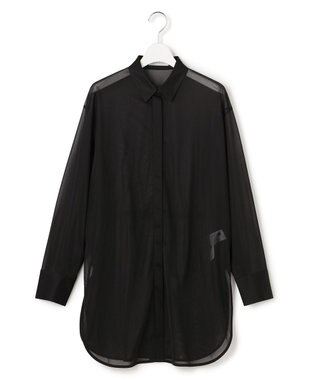 ICB L ハイゲージチュール ロングシャツ ブラック