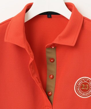 23区GOLF 【WOMEN】【吸水速乾/UVカット】エイトロックポロシャツ オレンジ系