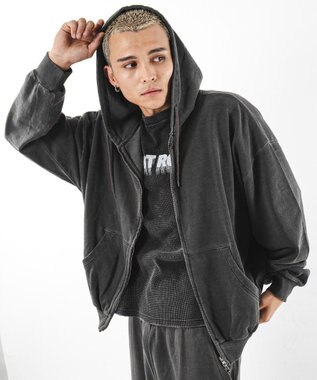 WEGO 【ユニセックス着用ITEM】バルーンBIGダブルZIPパーカー ブラックその他