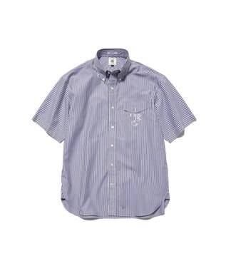 J.PRESS MEN 【AaronChang】【UNISEX】コットンタイプライター ストライプ シャツ / B.D. / Baggy-Fit