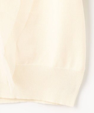 Feroux 【ご好評につき今季も登場！】チュールコンビパフスリーブ ニット アイボリー系